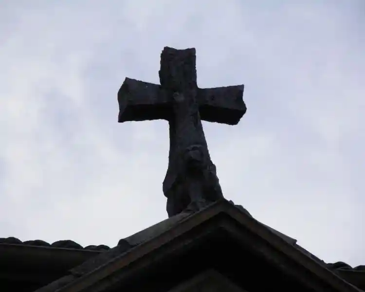 Cross on top of roof